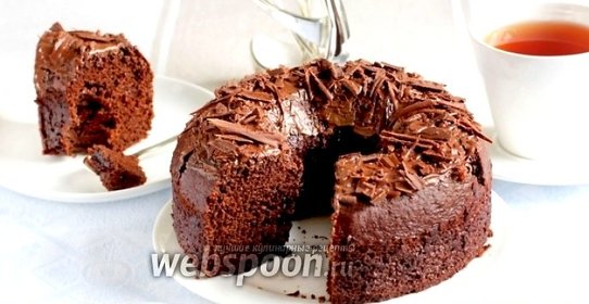 Влажный шоколадный пирог без яиц