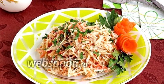 Салат из редьки с орехами