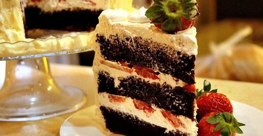 Шоколадный шифоновый торт