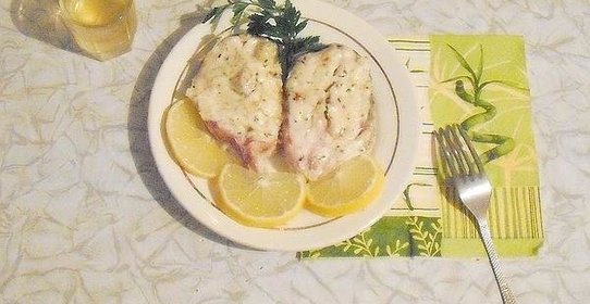 Кефаль под майонезом