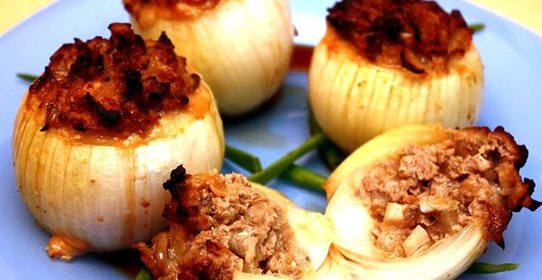 Фаршированный лук мясом