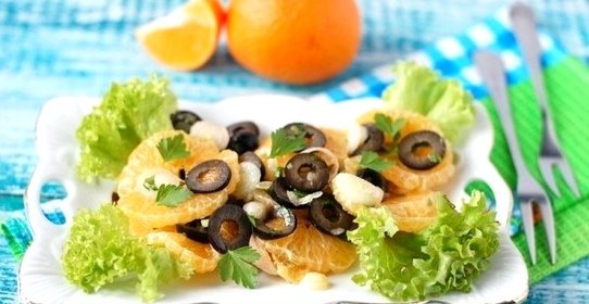 Луково-мандариновый салат