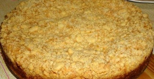 Рассыпчатый пирог с творогом