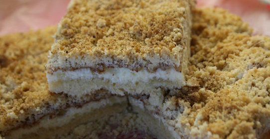 Песочный пирог с творогом