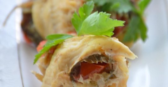 Фаршированные рулетики из камбалы