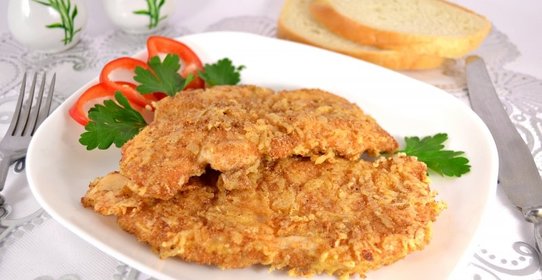 Куриные отбивные в сырной панировке