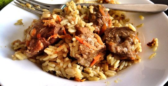 Плов с телятиной и карри