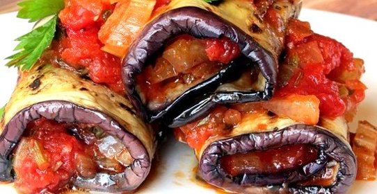 Баклажанные рулетики с начинкой