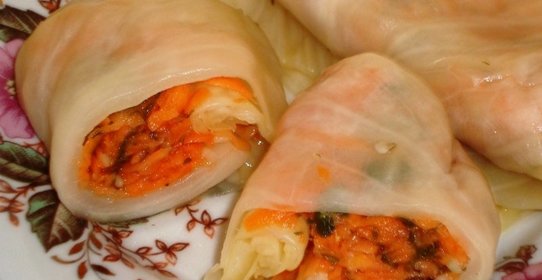 Голубцы закусочные с морковкой