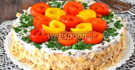 Торт овощной закусочный со сливочным кремом