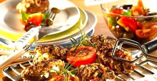 Мини-бифштексы с рисом