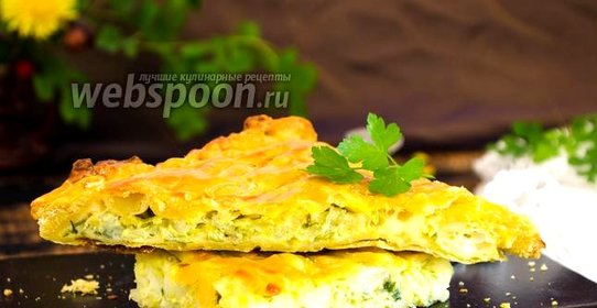 Пирог с капустой из слоёного теста