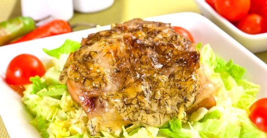 Куриные бедрышки, запеченные с сыром