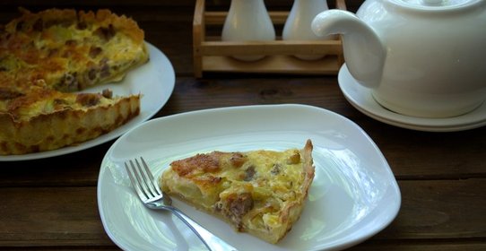 Пирог с курицей и цукини