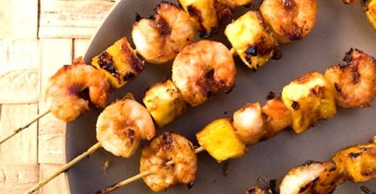 Шашлык из креветок