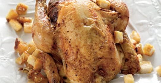 Цыплята-корнишоны в шампанском