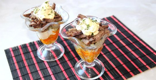 Салат из говядины