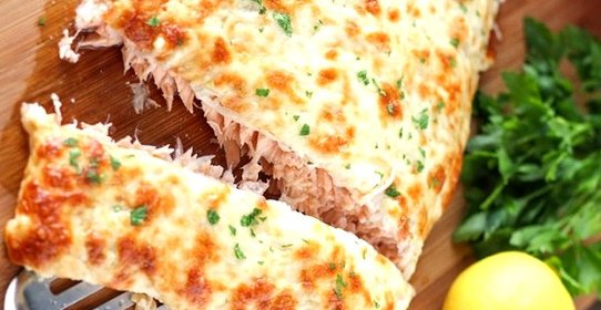 Запеченная семга с сыром