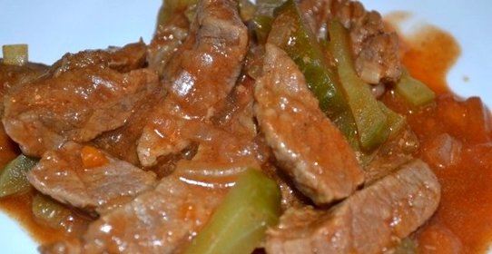 Азу с солеными огурцами