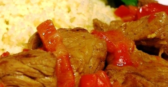 Телятина с болгарским перцем