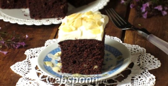 Шоколадный пирог с тыквой и миндалём