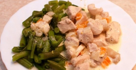 Куриные кусочки в сливках