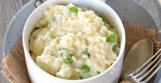 Ризотто с фета и горохом