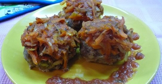 Биточки из фарша и риса