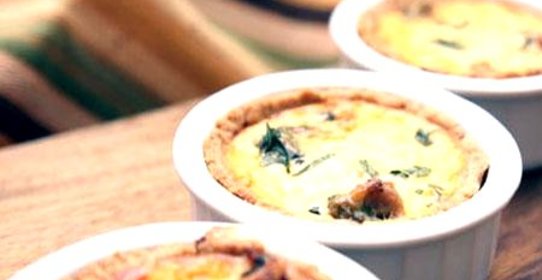 Киш с курицей и шпинатом