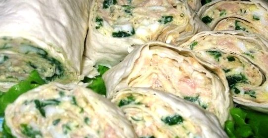 Рулет с печенью трески