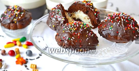 Шоколадные пирожные с кокосом