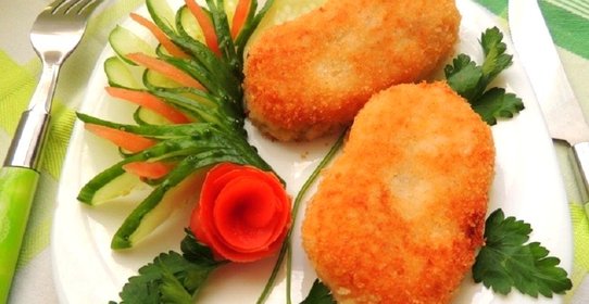 Картофельные котлеты с рисом