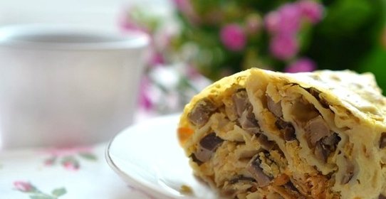 Пирог из лаваша с кефиром