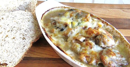 Грибы запеченные в сметане