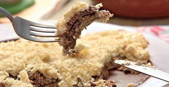 Смаженина из говядины, запеченная с луком
