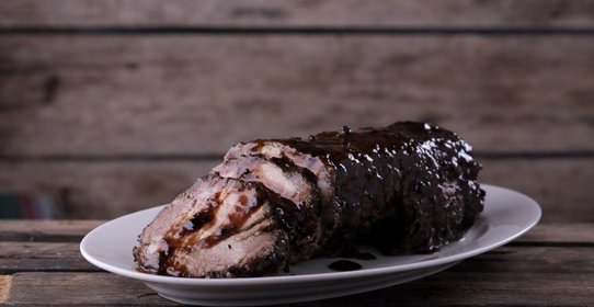 Свиная шея с медово-горчичной глазурью