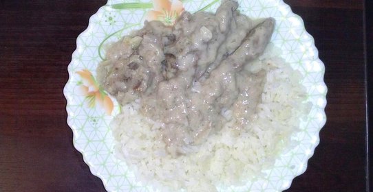 Говядина в чесночном соусе