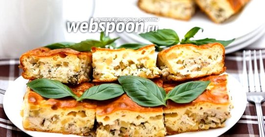 Заливной пирог с курицей и картофелем
