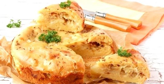 Ленивая кулебяка с капустой