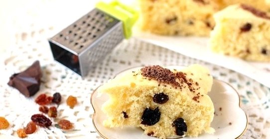 Ванильный манник с изюмом в микроволновке