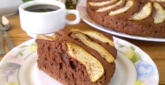 Открытый пирог с грушами