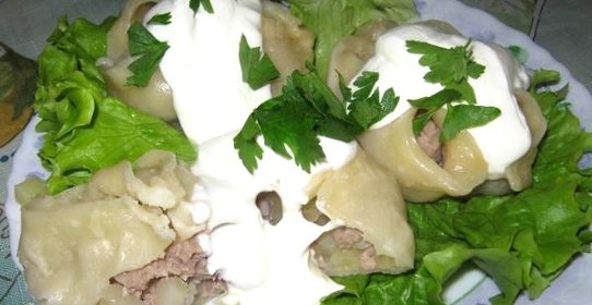 Манты с грибами и картошкой