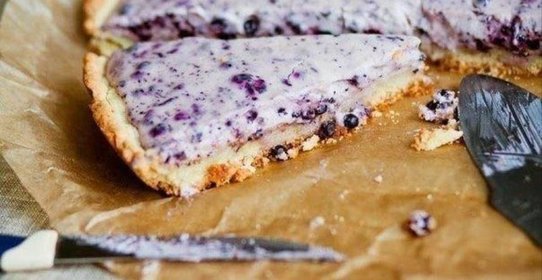 Черничный пирог с творогом