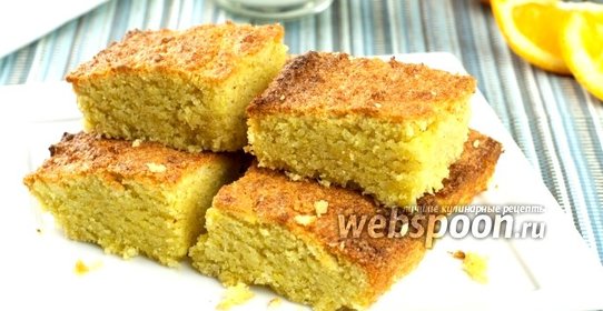 Пирог из кукурузной муки с миндалем