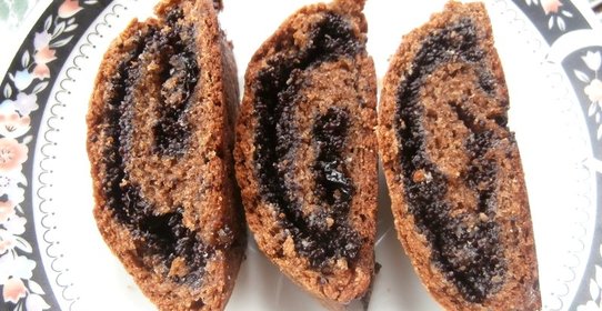 Рулет из творожного теста с маком