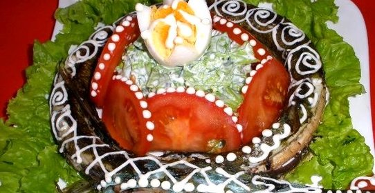 Украшение фаршированной рыбы