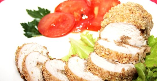 Куриные грудки в арахисе