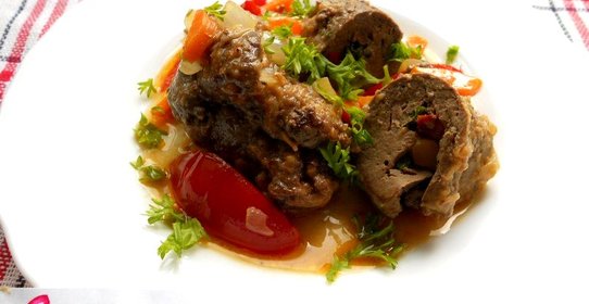 Печеночные рулетики с сыром