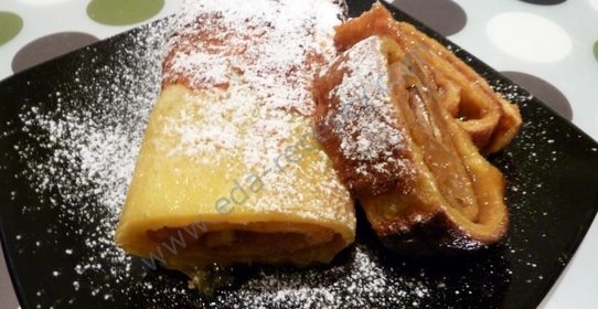 Апельсиновый рулет с повидлом