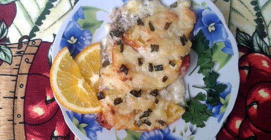 Свиные отбивные под апельсином